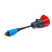 Red 10A single-phase (light blue) Swiss adaptor