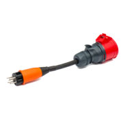 Red 10A 3-phase (orange) Swiss adaptor