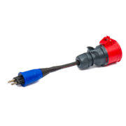 Red 16A single-phase (dark blue) Swiss adaptor